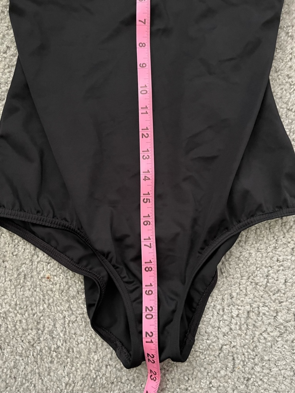 Lands' End Black One-Piece Swimsuit with Scoop Neck - Picture 4 of 5
